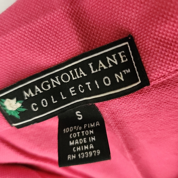 Magnolia Lane Collection Pink Logo Polo Size Small - Picture 4 of 5